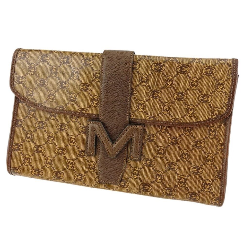 MORABITO Clutch bag Beige brown Women Authentic secondhand